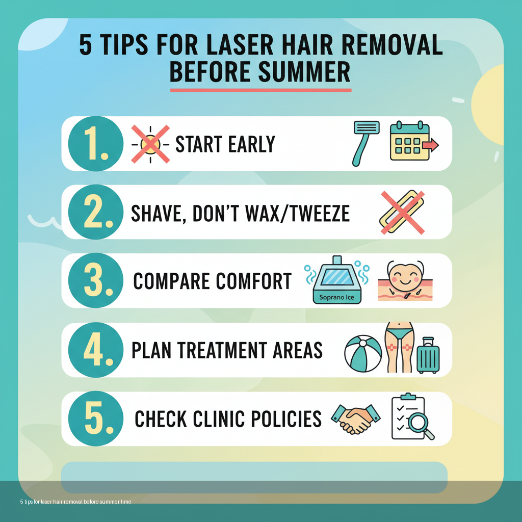 5 tips for laser hair removal before summer time