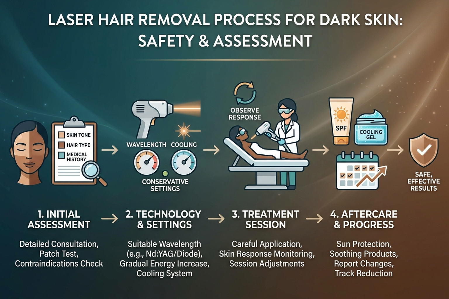 Laser Hair Removal for Dark Skin With Safe Treatment Guidance